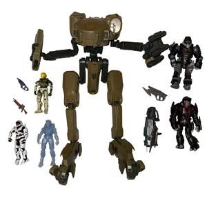 Halo Mantis Mech Figures Spartan Eva Master Chief Camo Brute Tovarus Hyperius